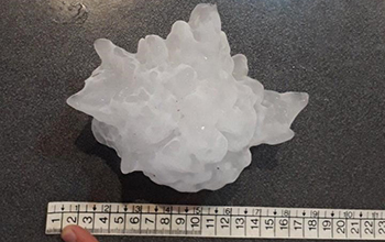 a gargantuan hailstone