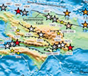 This map shows the historical seismicity in Hispaniola before 1960.