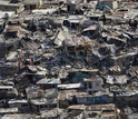 Houses damaged by the earthquake in Haiti.