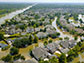 Flooded neighborhood seen from above