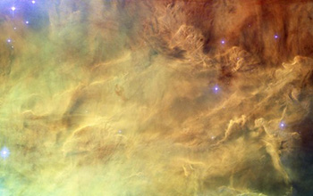 the center of Lagoon Nebula