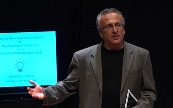 Photo of Lev Gonick  during a presentation