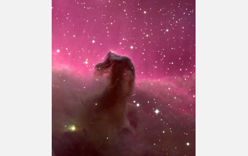 Combination of several exposures of the Horsehead Nebula produced this color picture