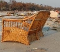 Debris is scattered on the beach in Biloxi, Miss., after Hurricane Katrina.