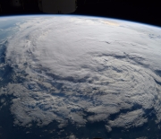 Bearing down on the U.S.: Harvey in the days before it made landfall.