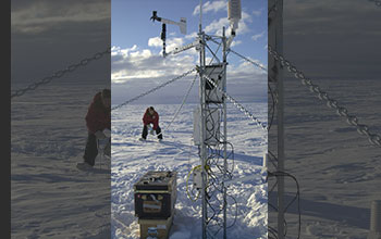 Installing weather/GPS instruments on iceberg B-15A