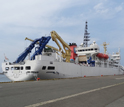 The oceanographic research vessel MIRAI.