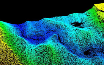 A 3-D point cloud from airborne LiDAR (light detection and ranging) dataset of Idaho's Salmon Falls.