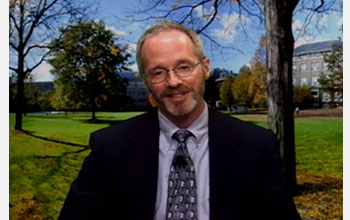 Screen capture of Joel Brock of Cornell University discussing the Energy Recovery Linac.