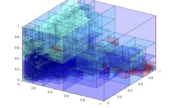 3-d graphic with a cube shape showing a probabilistic model