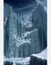 Photo of Kilimanjaro's massive ice fields that are eroding due to global temperature rise.