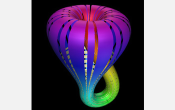 a two-dimensional representation of the Klein bottle topology.