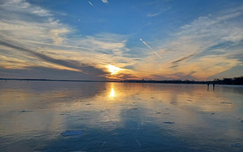 a frozen lake