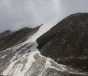 mountain and a river