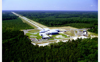 Aerial of the LIGO Livingston site.