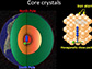 A cut-away of Earth’s interior shows the solid iron inner core (red) slowly growing.