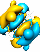 A model of the calculated electronic state of the excited electron of a silicon nanocrystal