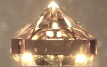 photograph of a synthetic single-crystal diamond