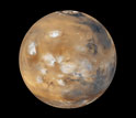 the planet Mars as viewed from space