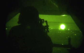 night vision view of soldier