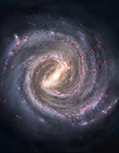 A segment of the Milky Way's disk that reveals previously unseen traces of massive star formation