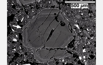 Photomicrograph of lava from Mount Hood.