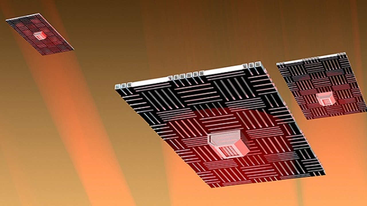 nano-chips on a smooth background