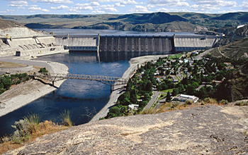 Photo of a dam.