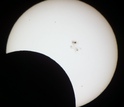 photo of an almost maximum eclipse,