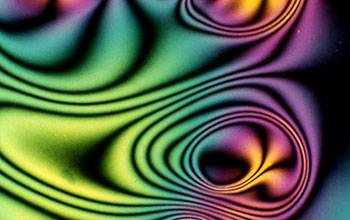 Polarizing microscope texture of thin liquid crystalline film