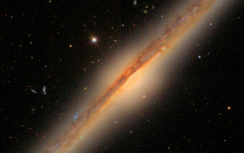 Disk galaxy NGC 4565, viewed at nearly an edge-on angle