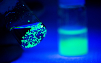 Uranium 238 fluoresces under black light