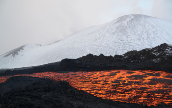 Main lava channel from the Leningradskoye lava field