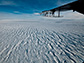 Pine Island Glacier ends in an ice shelf that floats in the Amundsen Sea.