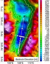 An image of the bed of Lake Vostok