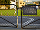 fence with school closed sign