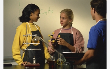 students in science lab