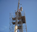 Close-up photo of the instrument tower being used by SAS atmospheric chemists.