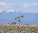Photo of a pumpjack lifting oil from the Green River Formation in the Uinta Basin in Utah.
