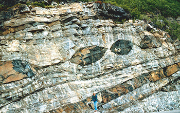 Subducting tectonic plates become segmented like a slinky snake in a process like that pictured.