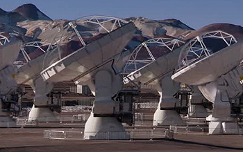 group of ALMA antennas