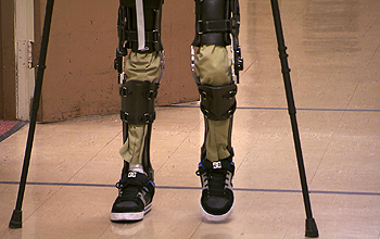 bionic exoskeleton around a pair on legs