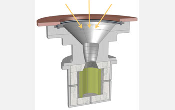 Illustration of the ETH-Caltech solar reactor.