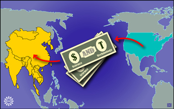 U.S.-based multinational corporations nearly doubled investment in overseas R&D activities.