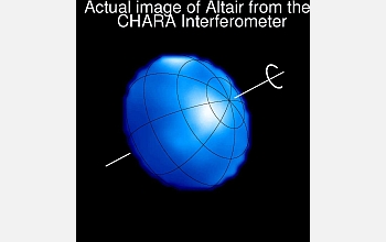 The actual image of Altair as captured by the CHARA array.