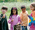 Group of students in an outdoor classroom