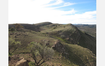 Photo of the Trezona Formation in the West Central Flinders Ranges, South Australia.