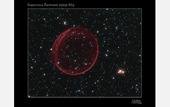 the center of the supernova remnant SNR 0509-67.5 which lacks a companion star.