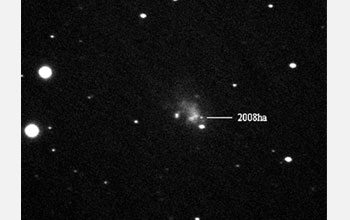 telescopic view of Supernova 2008ha