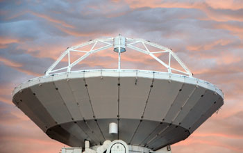 An ALMA arrary at sunrise